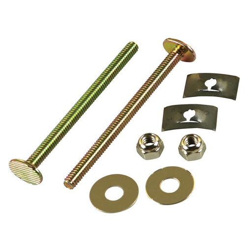 1/4 in. x 3-1/2 in. Brass Closet Bolts with Nuts and Washers (2-Pack)