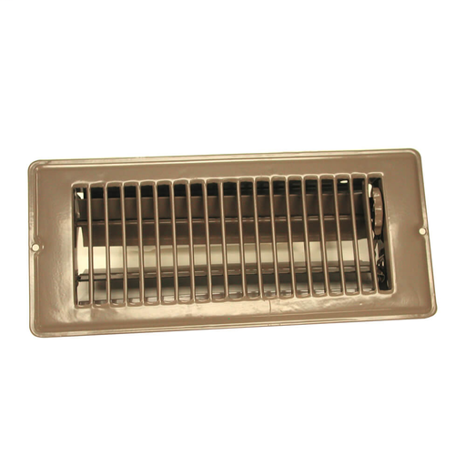 4 in. x 10 in. Steel Floor Register with 1-5/16 in. Drop in Brown