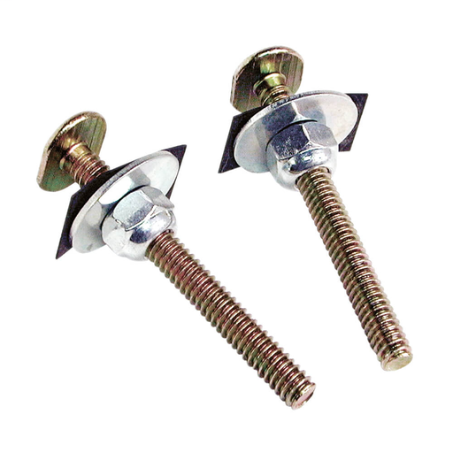 1/4 in. x 2-1/4 in. Brass Closet Bolts with Nuts and Washers (2-Pack)