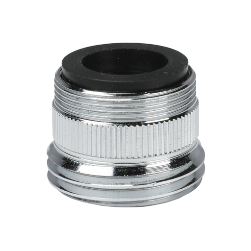 15/16 in.-27M / 5/64 in.-27F x 3/4 in. GHTM or 55/64 in.-27M Chrome Garden Hose Adapter