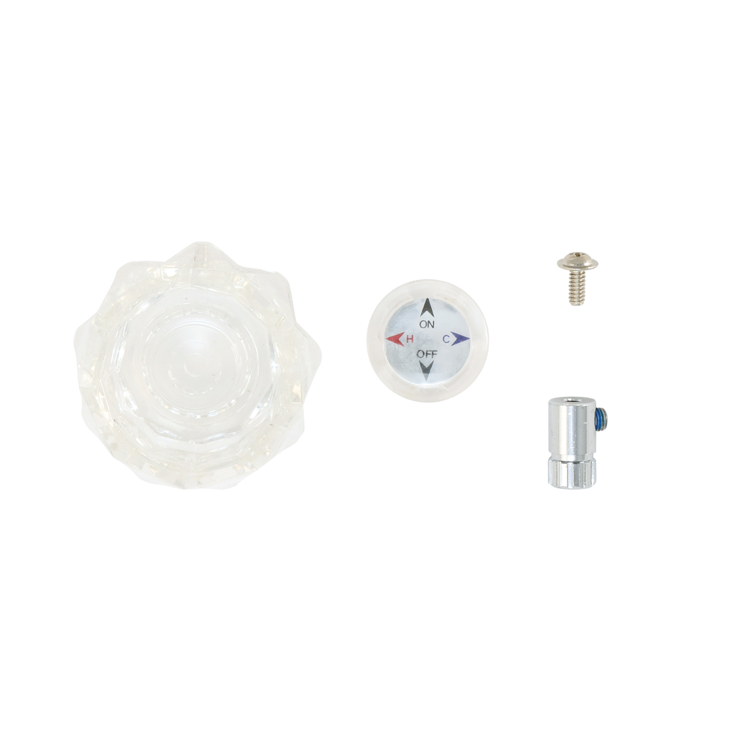 Faucet Handle for Lavatory & Tub/Shower in Clear Acrylic