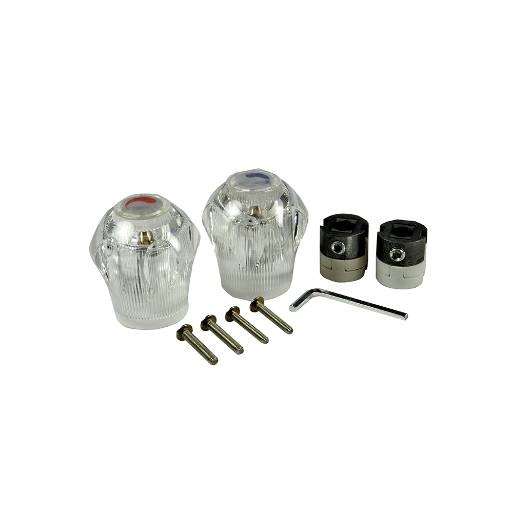 Universal Small Faucet Handles in Clear Acrylic