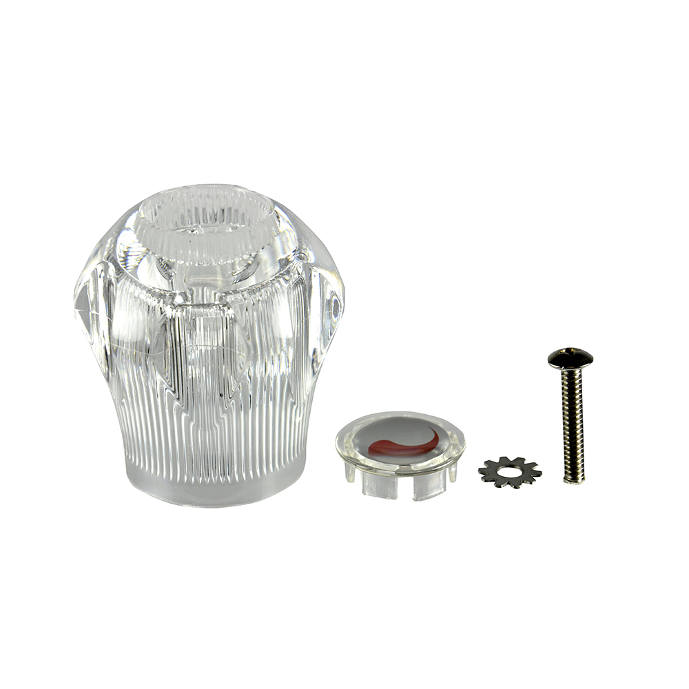 Universal Small Faucet Handles in Clear Acrylic