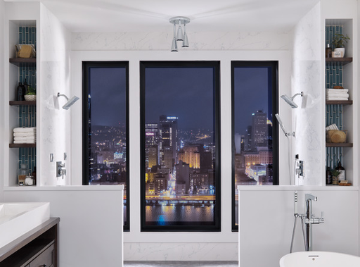 Angular Modern Monitor® 17 Series Valve Trim with 6-Setting Integrated Diverter - Chrome