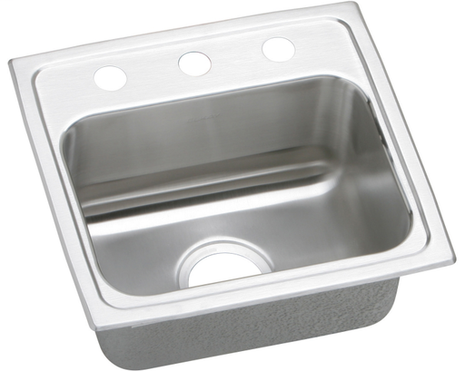 Elkay Lustertone Classic Stainless Steel 17" x 16" x 5-1/2", Single Bowl Drop-in ADA Sink