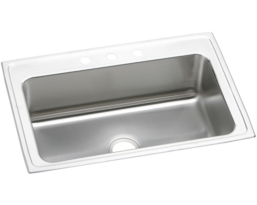 Elkay Lustertone Classic Stainless Steel 33" x 22" x 10-1/8", Single Bowl Drop-in Sink