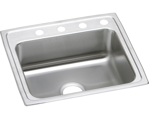 Elkay Lustertone Classic Stainless Steel 25" x 21-1/4" x 5-1/2", Single Bowl Drop-in ADA Sink