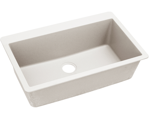 Elkay Quartz Luxe 33" x 20-7/8" x 9-7/16", Single Bowl Drop-in Sink, Ricotta
