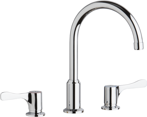 Elkay 8" Centerset Concealed Deck Mount Faucet with Arc Spout and 4" Lever Handles Chrome