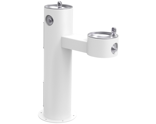 Elkay Outdoor Fountain Bi-Level Pedestal Non-Filtered, Non-Refrigerated Freeze Resistant White