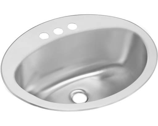 Elkay Asana Stainless Steel 20-3/8" x 16-7/8" x 6-1/4", Single Bowl Drop-in Bathroom Sink