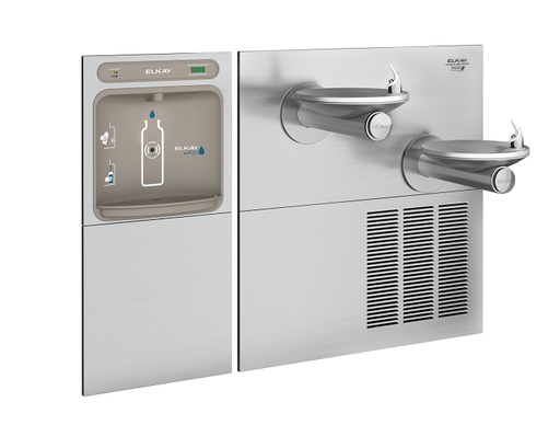 Elkay EZH2O Bottle Filling Station & SwirlFlo Bi-Level Fountain, High Efficiency Filtered 8 GPH Stainless