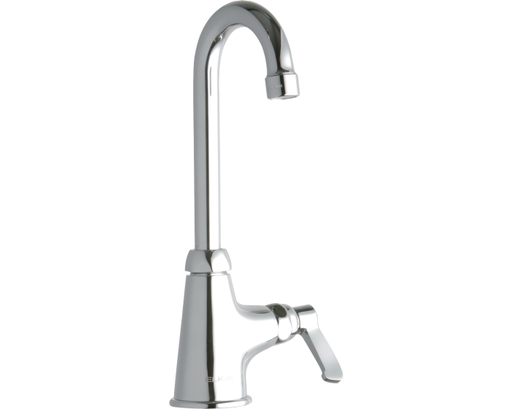 Elkay Single Hole with Single Control Faucet with 4" Gooseneck Spout 2" Lever Handle Chrome
