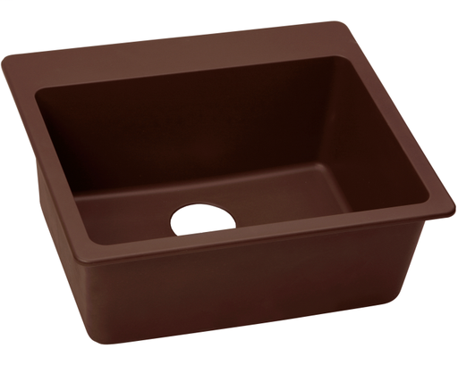 Elkay Quartz Classic 25" x 22" x 9-1/2", Single Bowl Drop-in Sink, Pecan