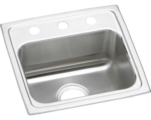 Elkay Lustertone Classic Stainless Steel 17" x 16" x 6-1/2", Single Bowl Drop-in ADA Sink
