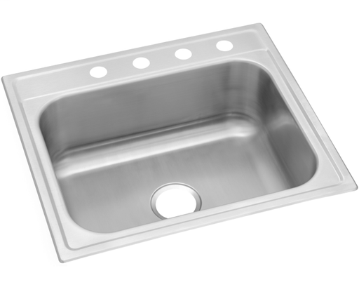 20 Gauge Stainless Steel 25" x 22" x 9-1/8" Single Bowl Drop-in Kitchen Sink