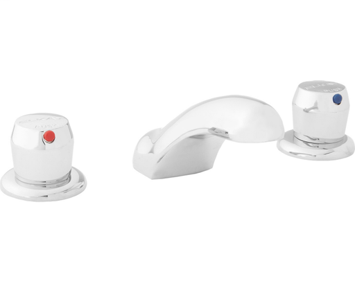 Elkay 4" Centerset with Concealed Deck Metered Lavatory Faucet with Cast Fixed Spout Push Button Handles Chrome