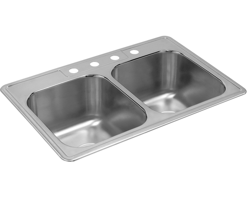 Elkay Neptune Stainless Steel 33" x 22" x 10-1/8", Double Bowl Drop-in Sink