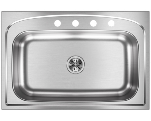 Elkay Pergola Stainless Steel 33" x 22" x 9", Single Bowl Drop-in Sink
