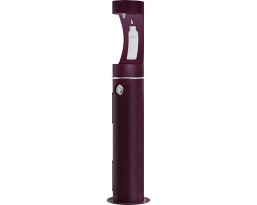 Elkay Outdoor EZH2O Bottle Filling Station Pedestal, Non-Filtered Non-Refrigerated Purple