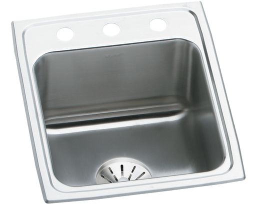 Elkay Lustertone Classic Stainless Steel 17" x 22" x 10-1/8", Single Bowl Drop-in Sink with Perfect Drain
