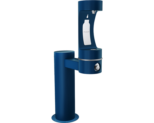 Elkay Outdoor EZH2O Bottle Filling Station Pedestal, Non-Filtered Non-Refrigerated Freeze Resistant Blue