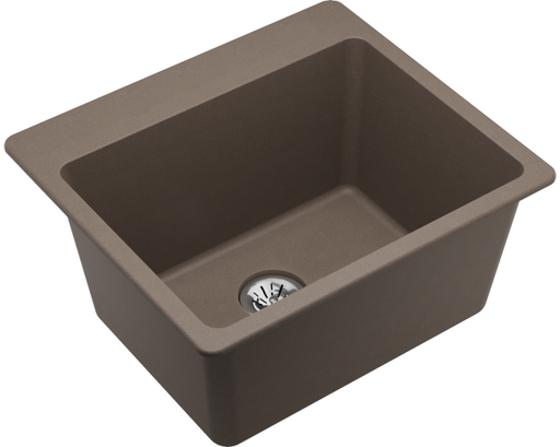 Elkay Quartz Classic 25" x 22" x 11-13/16", Drop-in Laundry Sink with Perfect Drain, Greige