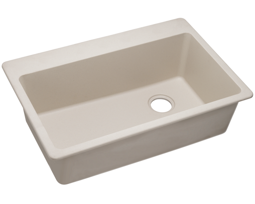 Elkay Quartz Classic 33" x 22" x 9-1/2", Single Bowl Drop-in Sink, Bisque