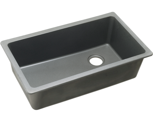 Elkay Quartz Classic 33" x 18-3/4" x 9-1/2", Single Bowl Undermount Sink, Greystone