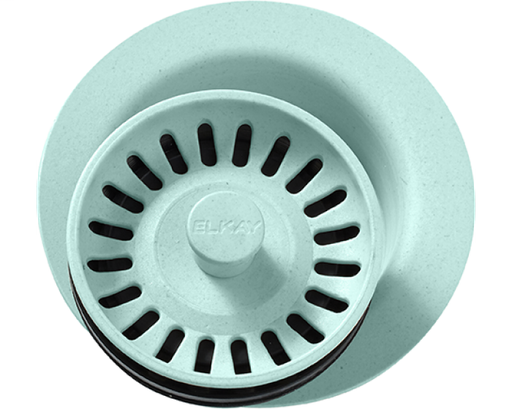 Elkay Polymer 3-1/2" Disposer Flange with Removable Basket Strainer and Rubber Stopper Mint Creme
