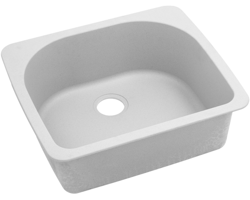 Elkay Quartz Classic 25" x 22" x 8-1/2", Single Bowl Drop-in Sink, White
