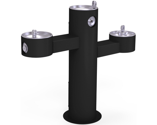 Elkay Outdoor Fountain Tri-Level Pedestal Non-Filtered, Non-Refrigerated Black