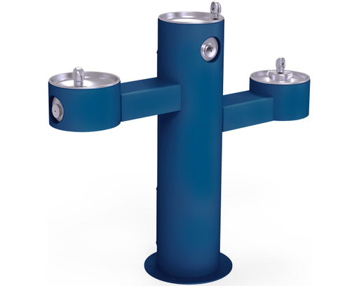 Elkay Outdoor Fountain Tri-Level Pedestal Non-Filtered, Non-Refrigerated Blue