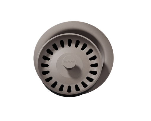 Elkay Polymer 3-1/2" Disposer Flange with Removable Basket Strainer and Rubber Stopper Silvermist