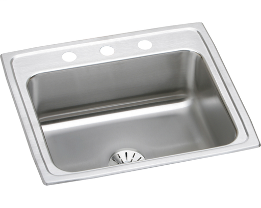 Elkay Lustertone Classic Stainless Steel 22" x 19-1/2" x 7-5/8", Single Bowl Drop-in Sink with Perfect Drain
