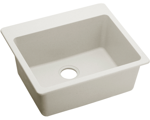 Elkay Quartz Luxe 25" x 22" x 9-1/2", Single Bowl Drop-in Sink, Ricotta