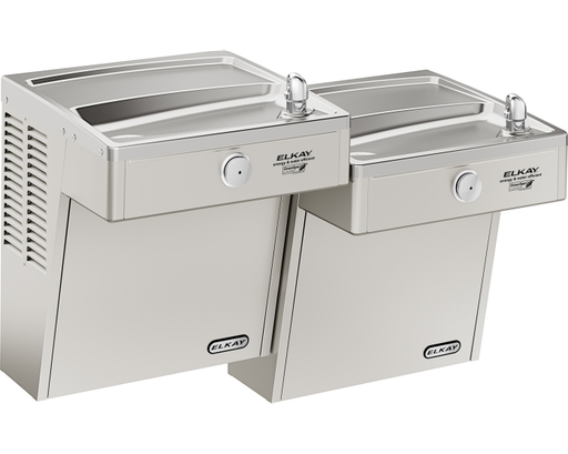 Elkay Cooler Wall Mount Bi-Level GreenSpec ADA, Vandal-Resistant Filtered 8 GPH Stainless