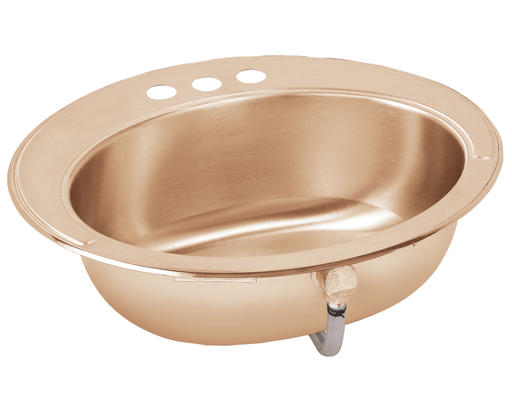 Elkay CuVerro Antimicrobial Copper 19-5/8" x 16-11/16" x 6", Single Bowl Drop-in Bathroom Sink