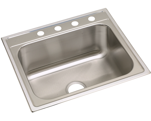 20 Gauge Stainless Steel 25" x 22" x 10" Single Bowl Drop-in Kitchen Sink