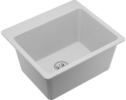 Elkay Quartz Classic 25" x 22" x 11-13/16", Drop-in Laundry Sink with Perfect Drain, White