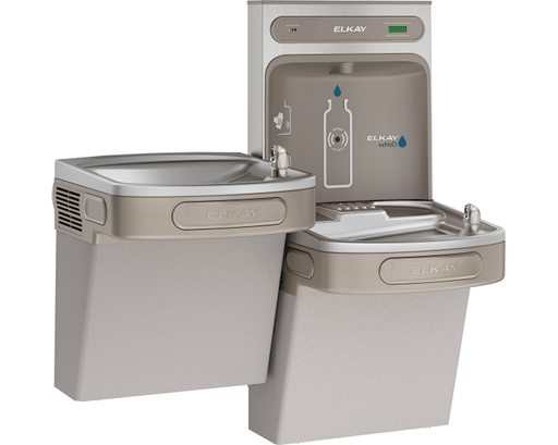Elkay EZH2O Bottle Filling Station & Versatile Bi-Level ADA Cooler, Filtered Non-Refrigerated Light Gray