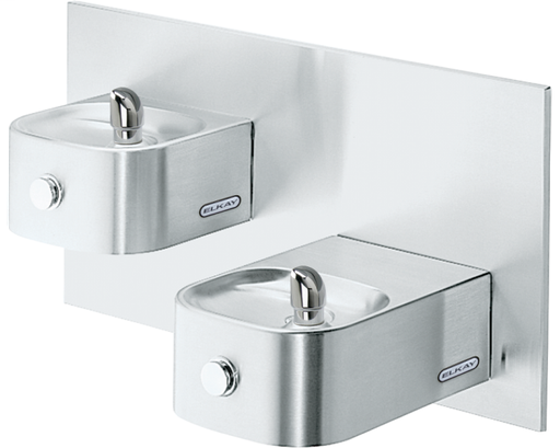 Elkay Soft Sides Bi-Level Fountain Non-Filtered Non-Refrigerated, Freeze Resistant Stainless