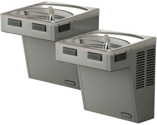 Elkay Wall Mount Bi-Level ADA Cooler, Non-Filtered 8 GPH Light Gray Granite