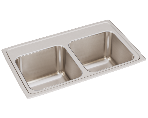 Elkay Lustertone Classic Stainless Steel 29" x 18" x 10", Equal Double Bowl Drop-in Sink