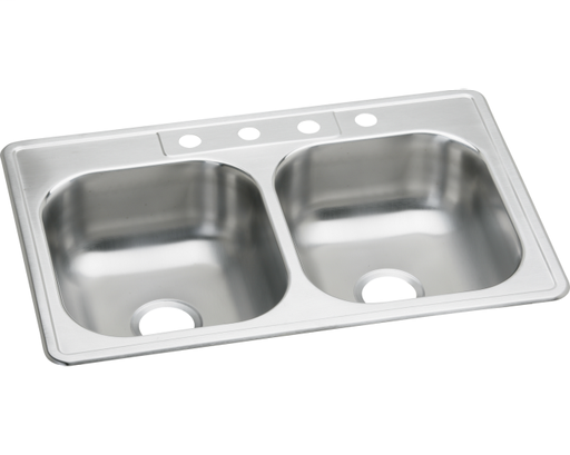 Elkay Neptune Stainless Steel 33" x 22" x 7-1/16", Double Bowl Drop-in Sink