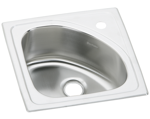 Elkay Lustertone Classic Stainless Steel 15" x 15" x 6-1/2", Single Bowl Drop-in Bar Sink