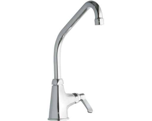 Elkay Single Hole with Single Control Faucet with 10" High Arc Spout 2" Lever Handle Chrome