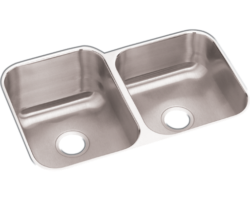 Dayton Stainless Steel 31-3/4" x 20-1/2" x 10", Offset Double Bowl Undermount Sink