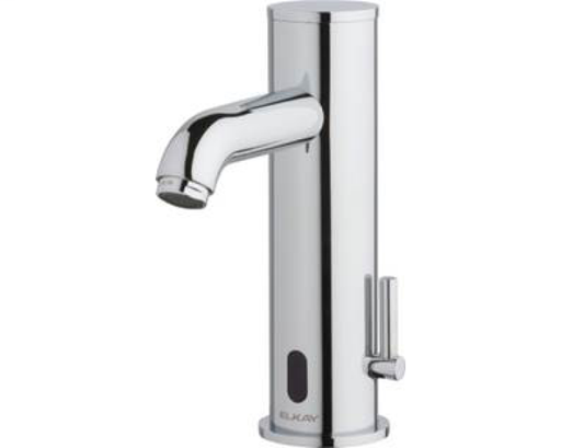 Elkay Commercial Electronic Lavatory Battery Powered Deck Mount Faucet with Cast Fixed Spout Chrome