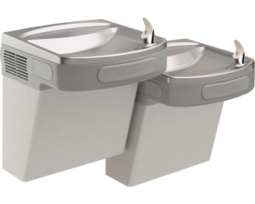 Elkay Versatile Cooler Wall Mount Bi-Level ADA Filtered, 8 GPH Light Gray Granite